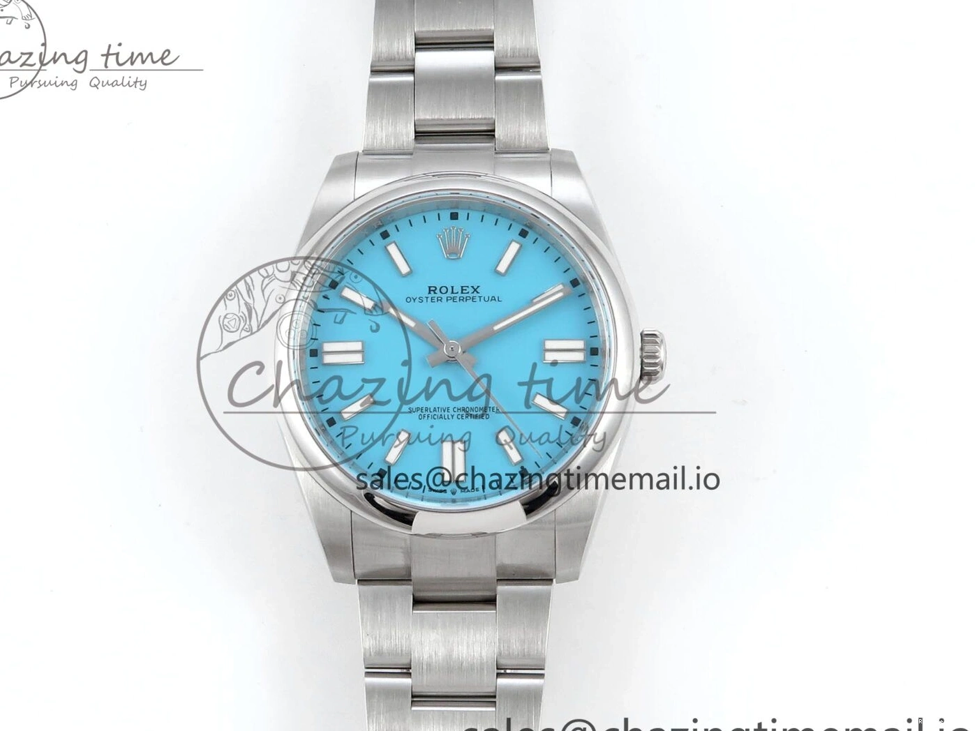 0115 Oyster Perpetual 124300 41mm EWEF Best Edition 904L Steel Tiffany Blue Dial A Upgraded 771